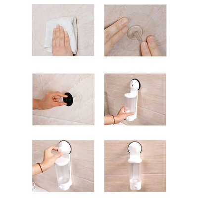 Decopatent Dubbele Hangende Zeepdispenser Wandmontage - Zeepdispenser Hangend - Zeep Dispenser voor Badkamer / Douche / WC / Keuken muur - Zeeppompje voor Handzeep - Desinfectie dispenser - Handen wassen - Zonder Boren & Schroeven - Decopatent®