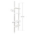 Decopatent Telescopische Ombouwkast voor Toilet / Wc met 4 Leg Planken - Uitschuifbaar in hoogte van 105 -> 275 Cm. Vloer / Plafond Bevestiging Zonder Boren & Schroeven - Staand telescopisch badkamer Wc Rek - Ombouw Toilet - Decopatent®