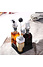 Decopatent Luxe Olie- en Azijn SET met RVS schenktuit in houder - Bestaande uit 1x Oliefles 1x Azijnfles van Glas & 2x Specerijen potjes - Glazen Olijfolie fles - Azijn fles - Handige compacte houder voor olie & azijn voor op tafel of in de keuken - Decopatent®