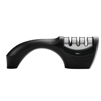 Decopatent Messenslijper voor klein mes en grote messen - Messen doortrekslijper - Slijpsteen voor koksmes keuken mes schaar - 3 verschillende slijptypes: Grof, Medium en fijn - Geschikt voor rechts- &  linkshandige - Decopatent®