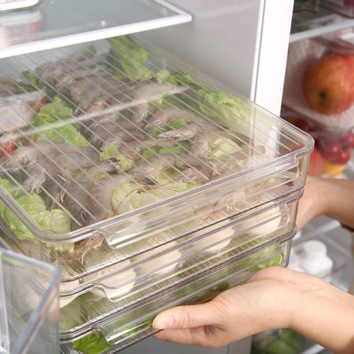 Decopatent Grote Etenswaren vershoudbak met Deksel geschikt voor Vriezer of Koelkast - Vershouddoos Desert Tray - Verhoudbakjes voor Sushi Vleeswaren Salades Vis Toetjes etc -Bewaardoos met Deksel - Vleeswarendoos - Vaatwasser bestendig - BPA Vrij - Decopatent®