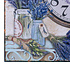 Decopatent Canvas Schilderij Wandklok LAVENDEL FLOWERS & BOOKS 38 Cm met Klok - Wand Klok Landelijk / Brocante - Canvasklok - Canvas Wandklokken met Klok - Keukenklok - Muurklok Wand Klok - Afm. 38 x 38 Cm - Decopatent®