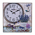 Decopatent Canvas Schilderij Wandklok LAVENDEL FLOWERS & GARDEN 38 Cm met Klok - Wand Klok Landelijk / Brocante - Canvasklok - Canvas Wandklokken met Klok - Keukenklok - Muurklok Wand Klok - Afm. 38 x 38 Cm - Decopatent®