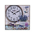 Decopatent Canvas Schilderij Wandklok LAVENDEL FLOWERS & GARDEN 38 Cm met Klok - Wand Klok Landelijk / Brocante - Canvasklok - Canvas Wandklokken met Klok - Keukenklok - Muurklok Wand Klok - Afm. 38 x 38 Cm - Decopatent®