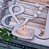 Decopatent XL Canvas Schilderij Wandklok CLOCK CANDLES & BOOKS met Klok - Wand Klok Landelijk / Brocante - Canvasklok - Canvas Wandklokken met Klok - Keukenklok - Muurklok Wand Klok - Afm. 60 x 40 Cm - Decopatent®