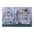 Decopatent XL Canvas Schilderij Wandklok CLOCK CANDLES & BOOKS met Klok - Wand Klok Landelijk / Brocante - Canvasklok - Canvas Wandklokken met Klok - Keukenklok - Muurklok Wand Klok - Afm. 60 x 40 Cm - Decopatent®