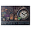Decopatent XL Canvas Schilderij Wandklok CABINET CLOCK LANTARN CANDLE & FLOWERS met Klok - Wand Klok Landelijk / Brocante - Canvasklok - Canvas Wandklokken met Klok - Keukenklok - Muurklok Wand Klok - Afm. 60 x 40 Cm - Decopatent®