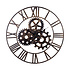 Decopatent XL Grote Ronde Wandklok Industrieel 60 Cm met Tandwielen - Wand Klok Modern / Landelijk Rond Brons / Zwart - Industriële Wandklokken met Tand Wielen - Keukenklok - Muurklok Wand Klok - Afm. 60 x 60 Cm - Decopatent®