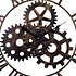 Decopatent XL Grote Ronde Wandklok Industrieel 60 Cm met Tandwielen - Wand Klok Modern / Landelijk Rond Brons / Zwart - Industriële Wandklokken met Tand Wielen - Keukenklok - Muurklok Wand Klok - Afm. 60 x 60 Cm - Decopatent®
