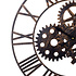 Decopatent XL Grote Ronde Wandklok Industrieel 60 Cm met Tandwielen - Wand Klok Modern / Landelijk Rond Brons / Zwart - Industriële Wandklokken met Tand Wielen - Keukenklok - Muurklok Wand Klok - Afm. 60 x 60 Cm - Decopatent®