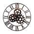 Decopatent XL Grote Ronde Wandklok Industrieel 60 Cm met Tandwielen - Wand Klok Modern / Landelijk Rond Brons / Zwart - Industriële Wandklokken met Tand Wielen - Keukenklok - Muurklok Wand Klok - Afm. 60 x 60 Cm - Decopatent®