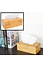 Decopatent Bamboe Tissue box - Tissuehouder voor tissues - Rechthoekige Tissuedoos - Tissuebox voor in Wc, Badkamer of Keuken - Houten Zakdoekendoos - Zakdoekjes houder van hout - Tafel model- Decopatent®