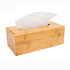 Decopatent Bamboe Tissue box - Tissuehouder voor tissues - Rechthoekige Tissuedoos - Tissuebox voor in Wc, Badkamer of Keuken - Houten Zakdoekendoos - Zakdoekjes houder van hout - Tafel model- Decopatent®