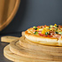 Decopatent Bamboe Pizzaschep voor Pizza's Ø25 Cm - Pizzaplank met handvat - Pizzaborden - Oven - Bbq - Serveerplank