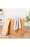 Decopatent Grote Bamboe Wasmand 2 vakken met Deksel & stoffen Waszak - Bamboe wasbox wassorteerder - Inhoud wasmand 110 liter - Wasmand voor wasgoed - Wasmanden Opvouwbaar - Dubbele Wasmand met deksel - Kleur: Naturel - Decopatent®