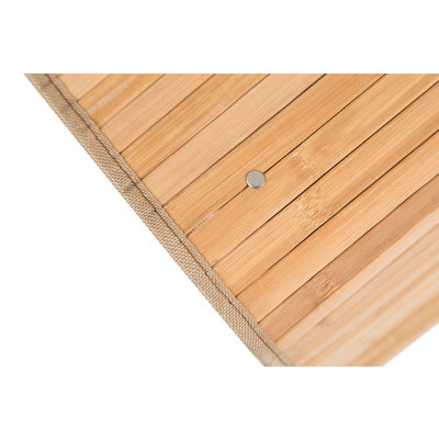 Decopatent Grote Ronde Bamboe Wasmand 1 vak met Deksel & stoffen Waszak - Bamboe wasbox wassorteerder Rond - Inhoud wasmand 80 liter - Wasmand voor wasgoed - Wasmanden Opvouwbaar - Wasmand met deksel - Kleur: Naturel - Decopatent®