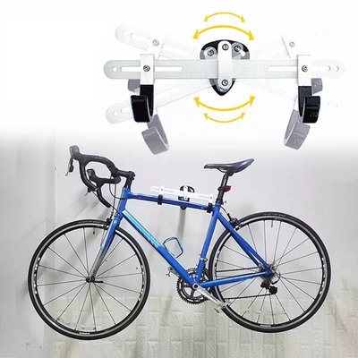 Decopatent Ophangsysteem fiets 45 Graden Draaibaar & Uitschuifbaar - Muurbevestiging Fietsen ophangsysteem - Fietshaak muur Houder - Ophangbeugel / Muurbeugel Fiets - Ophang systeem fiets - Fiets ophangen aan muur - Wand Ophangbeugel fiets montage - Decopatent®