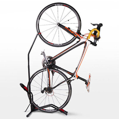 Decopatent PRO Fietsenrek om je Fiets Verticaal of Horizontaal in te stallen - Fiets standaard display - Universeel Fietsenrek - Fietsenstalling - Fietsrek voor 1 Fiets - Voor Racefiets MTB Mountainbike Elektrische fietsen- Decopatent®