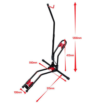 Decopatent PRO Fietsenrek om je Fiets Verticaal of Horizontaal in te stallen - Fiets standaard display - Universeel Fietsenrek - Fietsenstalling - Fietsrek voor 1 Fiets - Voor Racefiets MTB Mountainbike Elektrische fietsen- Decopatent®