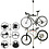 Decopatent Plafond Fiets ophangsysteem voor 2 Fietsen - Staand fietsenrek voor stalling van 2 fietsen - Fietsenhouder met Telescoopstang - Fietsrek - Fietssteun - Fietsstaander houder - Fiets stang standaard - Ophang systeem - Decopatent®