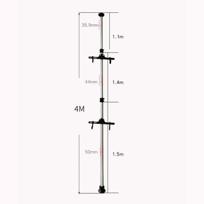 Decopatent Plafond Fiets ophangsysteem voor 2 Fietsen - Staand fietsenrek voor stalling van 2 fietsen - Fietsenhouder met Telescoopstang - Fietsrek - Fietssteun - Fietsstaander houder - Fiets stang standaard - Ophang systeem - Decopatent®