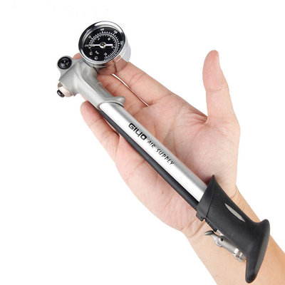 Decopatent Decopatent® MINI Fietspomp met drukmeter en 360° Slang - High Pressure 300 PSI - Mini Bike Pump - Hand Fietspompen Racefiets Mtb