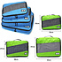 Decopatent Packing Cubes 3 Delige reis Set - Koffer organizer - Handbagage inpak Organizers voor Kleding - Ondergoed - Schoenen – Compression Cubes opberg tassen - kofferorganiser - Kleur BLAUW - Decopatent®