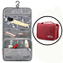Decopatent Ophangbare Toilettas met Haak - Reis Toilet tas - Travel bag Organizer voor Vakantie / Kamperen & Reizen – Hangende Make up tas - Cosmetica Etui Tasje - Reistas Mannen en Vrouwen – Kleur ROOD - Decopatent®