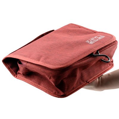 Decopatent Ophangbare Toilettas met Haak - Reis Toilet tas - Travel bag Organizer voor Vakantie / Kamperen & Reizen – Hangende Make up tas - Cosmetica Etui Tasje - Reistas Mannen en Vrouwen – Kleur GRIJS - Decopatent®