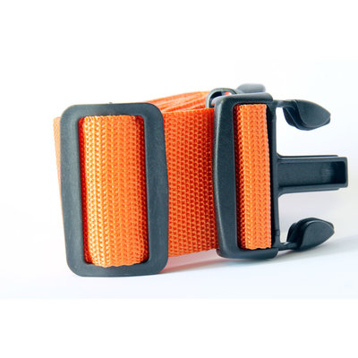 Decopatent Universele stevige Kofferriem voor uw Koffer - Bagageriem - Kofferband - Kofferspanband - Luggage Belt koffer riem - Luggage Strap voor Koffers / Handbagage / Briefkoffers etc. - Lengte verstelbaar tot 180 cm - Kleur: Oranje - Decopatent®