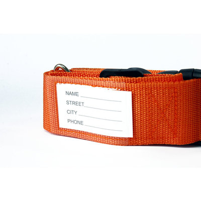 Decopatent Universele stevige Kofferriem voor uw Koffer met naam label - Bagageriem - Kofferband - Kofferspanband - Luggage Belt koffer riem - Luggage Strap voor Koffers / Handbagage / Briefkoffers - Lengte verstelbaar tot 430 cm - Kleur Oranje - Decopatent®