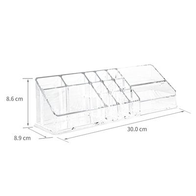 Decopatent Make up Organizer met 14 Vakken – Make-up Organizer Transparant - Sieraden Makeup Cosmetica Opbergsysteem - Display Houder voor Lippenstift / Nagellak / Brushes / Visagie - Make up kwasten / Sieraden etc. - Decopatent®