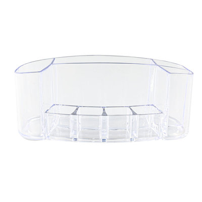 Decopatent Make up Organizer met 8 Vakken – Make-up Organizer Transparant - Sieraden Makeup Cosmetica Opbergsysteem - Display Houder voor Lippenstift / Nagellak / Brushes / Visagie - Make up kwasten / Sieraden etc. - Decopatent®