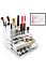 Decopatent XL Make up Organizer met 16 Vakken & 4 Schuif Laden – Make-up Organizer Transparant - Sieraden Makeup Cosmetica Opbergsysteem - Display Houder voor Lippenstift / Nagellak / Brushes / Visagie - Make up kwasten / Sieraden etc. - Decopatent®