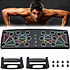 Decopatent Push up bord met push up bars - Stevig opdrukbord - 14-in-1 thuis fitness - Borstspiertrainer / rugspiertrainer / armspieren (triceps) schouderspieren trainen met push ups - Luxe push up board met kleuren - Eenvoudig trainen 61x20x2 Cm - Decopatent®