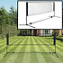 Decopatent Badminton net / Tennis net in hoogte verstelbaar - 3 meter breed & max 155 cm hoog - Set bestaat uit sportnet, stevig frame en opbergtas - Badmintonnet / Tennisnet voor tuin, camping, speelplaats , vakantie - Easy en eenvoudig meenemen - Decopatent®