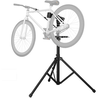 Decopatent PRO DELUXE Montagestandaard fiets - Professionele uitvoering - Extra Luxe - 360° draaibaar, hoogte verstelbaar, met grote gereedschapsbak en stuurhouder - Fietsreparatiestandaard - O.a voor racefiets, MTB fietsen standaard - Decopatent®