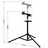Decopatent PRO DELUXE Montagestandaard fiets - Professionele uitvoering - Extra Luxe - 360° draaibaar, hoogte verstelbaar, met grote gereedschapsbak en stuurhouder - Fietsreparatiestandaard - O.a voor racefiets, MTB fietsen standaard - Decopatent®