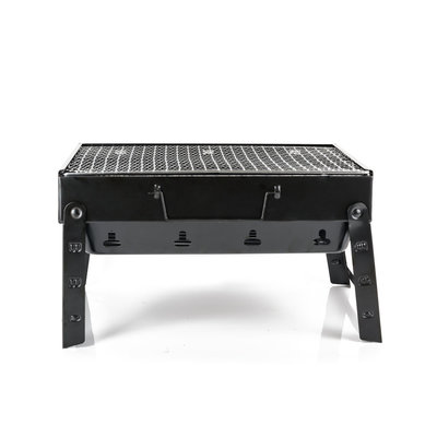 Decopatent Portable Houtskool BBQ / Barbecue inklapbaar - Houtskool Bbq - Houtskool barbecue - Houtskoolbarbecue met grill rooster - Inklapbare houtskool Reis barbecue voor Camping / Op tafel /Strand / Festival / In het park - Afm 35x27.5x20 Cm - Zwart - Decopatent®