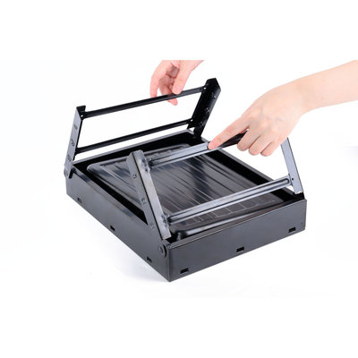 Decopatent Portable Houtskool BBQ / Barbecue inklapbaar - Houtskool Bbq - Houtskool barbecue - Houtskoolbarbecue met grill rooster - Inklapbare houtskool Reis barbecue voor Camping / Op tafel /Strand / Festival / In het park - Afm 35x27.5x20 Cm - Zwart - Decopatent®