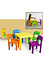 Decopatent Kindertafel met stoeltjes van kunststof - 1 tafel en 4 stoelen voor kinderen - Multi Color Gekleurde Tafel & Stoelen - Kleurtafel / speeltafel / knutseltafel / tekentafel / zitgroep set - Kindertafel en stoeltjes - Decopatent®
