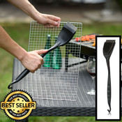 Decopatent 2-in-1 PRO BBQ Borstel met Schraper en Handvat voor reininging van Barbecue of Grill - Bbq Schoonmaakborstel - Bbq reinigen - Barbecueborstels - Barbecue Staalborstel staal / Rvs - bbq schoonmaken / Reinigen met Borstels met Schraper - Decopatent®