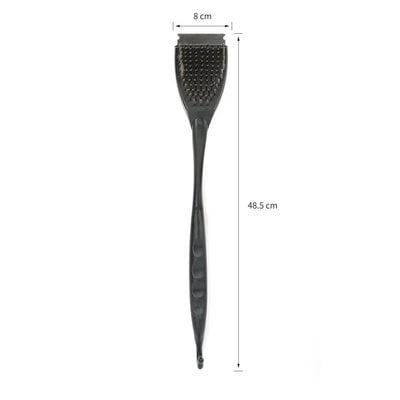 Decopatent 2-in-1 PRO BBQ Borstel met Schraper en Handvat voor reininging van Barbecue of Grill - Bbq Schoonmaakborstel - Bbq reinigen - Barbecueborstels - Barbecue Staalborstel staal / Rvs - bbq schoonmaken / Reinigen met Borstels met Schraper - Decopatent®