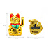 Decopatent Maneki Neko Lucky Cat - Zwaaiende kat met bewegende arm - Japanse / Chinese  gelukskat - Geluksbrenger Chinese kat - Japanse gelukskat - Maat: M -> 16 Cm Hoog - Decopatent®