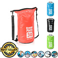 Decopatent Waterdichte Tas Ocean Pack 30L - Waterproof Dry Bag Sack - Schoudertas Droogtas 100% Waterdicht - Survival Outdoor Drybag Rugzak - Survival Bag plunjezak - Outdoor Tas - Reistas - Boottas - Zeiltas - Drybags 30 Liter - Kleur: ROOD - Decopatent®