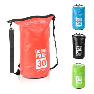 Decopatent Waterdichte Tas Ocean Pack 30L - Waterproof Dry Bag Sack - Schoudertas Droogtas 100% Waterdicht - Survival Outdoor Drybag Rugzak - Survival Bag plunjezak - Outdoor Tas - Reistas - Boottas - Zeiltas - Drybags 30 Liter - Kleur: ROOD - Decopatent®