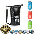 Decopatent Waterdichte Tas Ocean Pack 30L - Waterproof Dry Bag Sack - Schoudertas Droogtas 100% Waterdicht - Survival Outdoor Drybag Rugzak - Survival Bag plunjezak - Outdoor Tas - Reistas - Boottas - Zeiltas - Drybags 30 Liter - Kleur: ZWART - Decopatent®