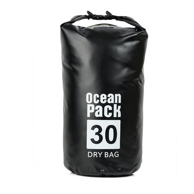 Decopatent Waterdichte Tas Ocean Pack 30L - Waterproof Dry Bag Sack - Schoudertas Droogtas 100% Waterdicht - Survival Outdoor Drybag Rugzak - Survival Bag plunjezak - Outdoor Tas - Reistas - Boottas - Zeiltas - Drybags 30 Liter - Kleur: ZWART - Decopatent®