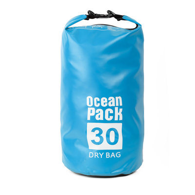 Decopatent Waterdichte Tas Ocean Pack 30L - Waterproof Dry Bag Sack - Schoudertas Droogtas 100% Waterdicht - Survival Outdoor Drybag Rugzak - Survival Bag plunjezak - Outdoor Tas - Reistas - Boottas - Zeiltas - Drybags 30 Liter - Kleur: BLAUW - Decopatent®