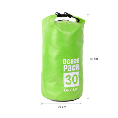 Decopatent Waterdichte Tas Ocean Pack 30L - Waterproof Dry Bag Sack - Schoudertas Droogtas 100% Waterdicht - Survival Outdoor Drybag Rugzak - Survival Bag plunjezak - Outdoor Tas - Reistas - Boottas - Zeiltas - Drybags 30 Liter - Kleur: GROEN - Decopatent®